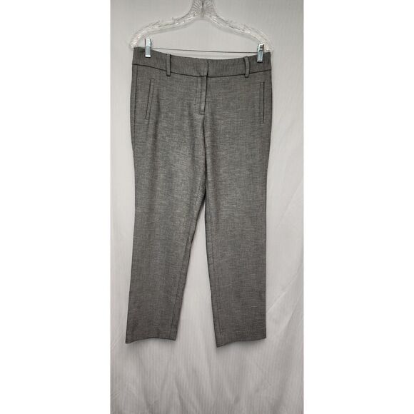 Talbots Newport Curvy Straight Leg Herringbone Gray Dress Pants Size 6P - Picture 2 of 8
